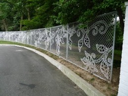 Be Inspired: A Chain Link Fence is a Blank Canvas