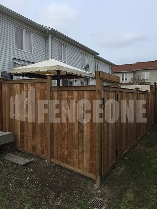 newly built wooden fence