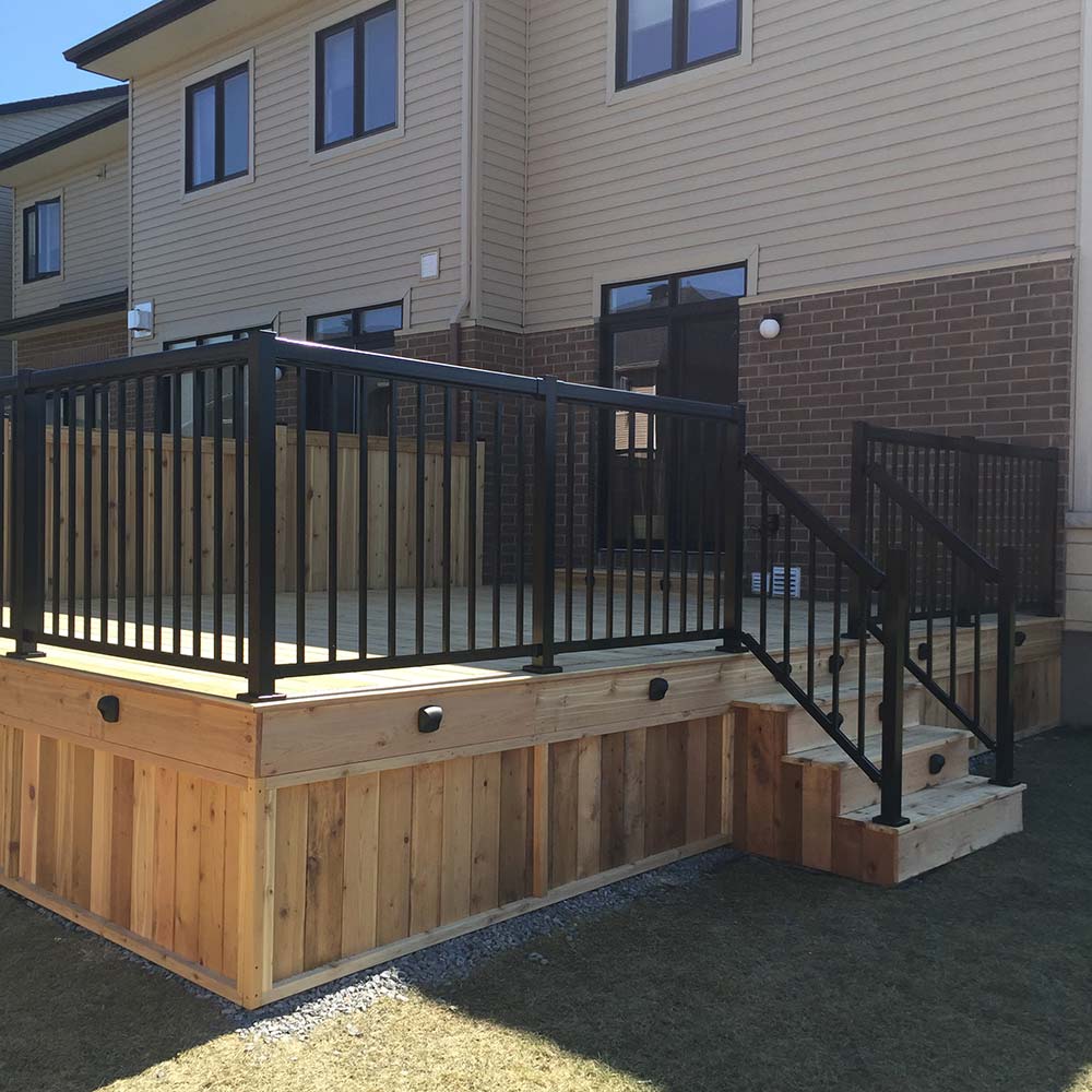 Large deck with staircase